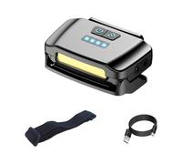 Lightweight Rechargeable Headlamp, Adjustable Sensor LED Light, 4.1x3.1cm 3 Levels Bright Light, High-Lumen Forehead Head Lights with Motion Detection, Waterproof Gear for Hiking Fishing Work