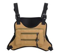 Lightweight Running Bag | Running Chest Pack,Impermeable chaleco bolsa extra para teléfono deportivo al aire libre entrenamiento Hiking Cycling Fishing Travel Jogging, multicolor, white on black