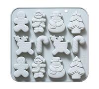 Lightweight Silicone Moulds - Seasonal Christmas Moulds, Silicone Mold with Cute Characters, Flexible Mould for Holiday, Candy Molder Making Supplies, Art Molders for Baking Projects