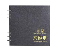 Lightwish Diario cuadrado de acuarela, 100% algodón, 300 g/m², sin ácidos, 20 hojas de prensa en frío, cuaderno de bocetos Watecolor para artistas, adultos, estudiantes, 7.68 x 7.68 pulgadas (gris