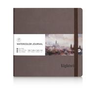 Lightwish Diario cuadrado de acuarela, 100 % algodón, prensa en frío, cuaderno de bocetos de papel de acuarela de 7.4 x 7.4 pulgadas, 20 hojas (140 libras/300 g/m²), sin ácidos para acuarelas,