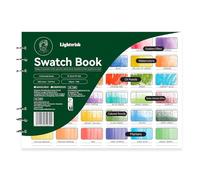 LIGHTWISH Libro de patrones de acuarela - 12 hojas extraíbles 100% algodón, 27 x 19,5 cm, 300 g/m²/63,5 kg, prensado en frío para acuarela, gouache, tiza pastel al óleo, espiral, diario de prueba de