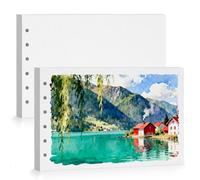 Lightwish Recambio de papel de acuarela, paquete de 2 unidades, 40 hojas en total, 100% algodón, sin ácidos, 300 g/m², formato horizontal A5, textura de prensa en frío, compatible con cuaderno de