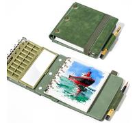 LIGHTWISH Set de Acuarela Profesional de Viaje | Bloc 11x13 cm con 20 Hojas de Papel 100% Algodón Prensado en Caliente | Incluye Paleta de Cerámica y Pincel de Agua | Ideal para Urban Sketching y Pint
