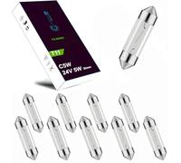 LIGHTWORLD24 10x Bombillas C5W 24V 5W SV8.5 36mm | Lámparas de matrícula e interior | Repuesto para camión y autobús