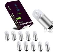 LIGHTWORLD24 10x T4W BA9s lámpara de luz de estacionamiento camión autobús 24V 4W bombillas luz de estacionamiento iluminación interior iluminación interior lámpara de señal velocímetro de 24 voltios