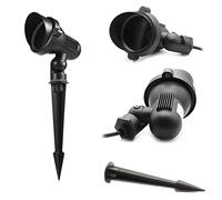 LIGHTWORLD24 Foco de jardín con estaca | Iluminación exterior GU10 IP67 | Lámpara para caminos resistente al agua | Luz de jardín con cable de conexión | Set de 1 unidad