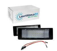 LIGHTWORLD24 iluminación LED para matrícula, bombillas LED SMD con CanBus sin error, 6000K, compatible con BMW E63 E64 E81 E87 E86 Mini R55 R60 R61, 2 unidades
