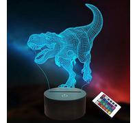 Lightzz Dinosaurio 3D Lámpara de ilusión óptica LED Luces nocturnas para niños Niños Niñas Regalos