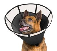 Lighweight Dog Recovery Cone, Adjustable Soft Protective Collar, Transpirable Anti Lick Shield, Wound Care Wrap, Comfortable Pet Cone for Small and Medium Dogs