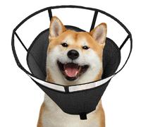 Lighweight Dog Recovery Cone, Adjustable Soft Protective Collar, Transpirable Anti Lick Shield, Wound Care Wrap, Comfortable Pet Cone for Small and Medium Dogs