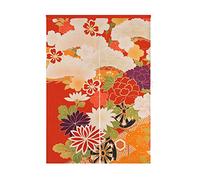 LIGICKY Cortina de Puerta Estilo japonés Noren de algodón y Lino, diseño Retro con Flores Impresas, para decoración del hogar, 85 x 120 cm, Multicolor