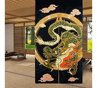 LIGICKY Cortina Japonesa noren Estilo japonés para Puerta de Puerta con diseño de dragón Chino Tradicional Volando en la Nube, Cortina divisora de habitación para Cocina Sushi, 85 x 150 cm