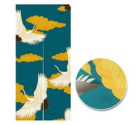 LIGICKY Noren - Cortina de puerta de estilo japonés con estampado de grullas para decoración del hogar, sushi, cocina, sushi, restaurante, 85 x 180 cm (doble cara)