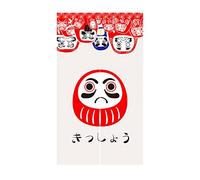 LIGICKY Noren - Cortina de puerta de estilo japonés Daruma impresa para decoración del hogar, 85 x 150 cm