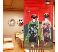 LIGICKY Noren - Cortina de Puerta Estilo japonés Kyoto Geisha Girls at Fushimi Inari Tipo Largo Tapiz de Puerta para decoración del hogar 85 x 150 cm