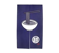 LIGICKY Noren - Cortina para puerta de estilo japonés, estilo largo, tapiz, paneles de tratamiento de ventana para protección de la privacidad, hogar, decoración de 85 x 149 cm, azul marino (fideos)