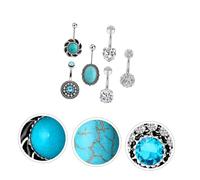 LIGIGWASH 1 Juego Anillos Circonita Piercing Accesorios de Navel con Único