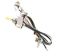 LIGIGWASH 1 juego Arnés de Cableado para Guitarra Eléctrica Bk con Conectores Negro Gris y Rojo Accesorios Esenciales para Guitarristas y Luthiers