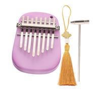 LIGIGWASH 1 Juego Kalimba Mini Piano de Pulgar de Madera Teclas Instrumento Musical Portátil para Principiantes Diseño Ovalado Color para y Exterior