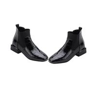 LIGIGWASH 1 Par Botas de plato para tacones gruesos negros tobillo cerrado escarpines mujer botas exquisitas hermosos botines botas cortas creativas botines de mujer : Caucho