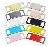 LIGIGWASH 10 Hebillas Cuadradas Metálicas para Cordones de Zapatos Decoración y Conector para Zapatos de Mujer 10 Piezas Colores Variados Adornos Extraíbles para Uso Diario y