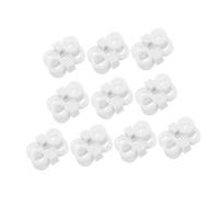 LIGIGWASH 10 Piezas Cierres Cordones Hebillas Inteligentes para Zapatillas Deportivas Fácil sin Atar para Adultos y Blanco Grande