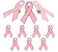 LIGIGWASH 10 Pines de Solapa Rosa de Aleación para Mujer, Elegantes y Versátiles, Ideales para Día Internacional el Cáncer Mostrar Apoyo
