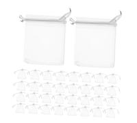 LIGIGWASH 100 Piezas Bolsas de Organza Blancas Unidades con Cierre de Cordón para Joyas Dulces y Regalos Pequeños Bolsitas de Malla Fina para Bodas y Fiestas