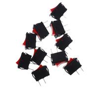 LIGIGWASH 10Piezas Interruptor de Balancín de Botón de Seguridad Diseño Forma de Barco Interruptor Eléctrico para Uso Muebles y Electrodomésticos