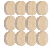 LIGIGWASH 12 Piezas Discos de Madera de Pino Circulares para Manualidades Diy, Superficie Lisa y Textura Clara, Ideales para Decorar en Familia y Clases de Arte Infantil