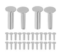 LIGIGWASH 14 Pares de Remaches de Acero Inoxidable para Mangos de Cuchillos de Chef Fijadores Metálicos para Reparación de Mangos de Madera Accesorios Resistentes para Bricolaje en Cocina