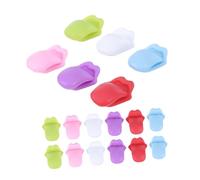 LIGIGWASH 18 Piezas Marcadores para Copas de Vino Reutilizables Silicona con Forma de Lengua Colores Mixtos Identificadores Portátiles para Fiesta y Bar