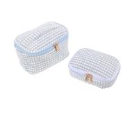 LIGIGWASH 2 Bolsas de Cosméticos de Viaje de, Minibolsa de Maquillaje Portátil de Azul para Mujeres Y Niñas, Ideal para El Maquillaje Diario.