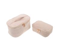 LIGIGWASH 2 Bolsas de Cosméticos de Viaje de, Minibolsa de Maquillaje Portátil de Color Caqui para Las Necesidades Diarias de Maquillaje de Mujeres Y Niñas.