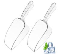 LIGIGWASH 2 De Hielo De Transparentes Para Servir Helado Y Dulces Con Diseño Ergonómico Fácil De Limpiar Y Fondo Redondo 8.46X2.36X1.96In
