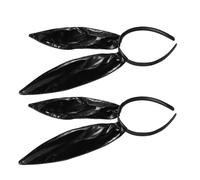 LIGIGWASH 2 Piezas Diadema Orejas de Conejo Negros Cuero Sintético Accesorio y Cómodo para Fiesta de Halloween y Navidad Banda de Pelo para Cosplay y Fotografía