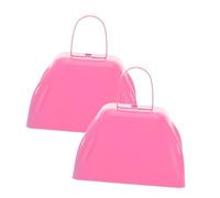 LIGIGWASH 2 Piezas Metal Cowbells con Mango para Fútbol y Eventos Deportivos Pequeñas Campanas de Metal para Animar Equipos Fiesta y Celebraciones