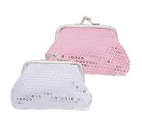 LIGIGWASH 2 Piezas Monederos Niñas Brillantes con Cierre de Mini Carteras con Lentejuelas para Bolsos Pequeños y Divertidos para Guardar Monedas para Fiestas