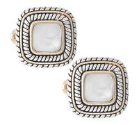 LIGIGWASH 2 piezas Pendientes Vintage Perla para Mujer Pendientes Cuadrados Asimétricos Diseño Artístico Ligero y Elegante Accesorios de Moda para Oficina y Uso Diario