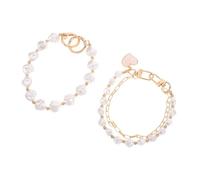 LIGIGWASH 2 Piezas Pulsera anticaída para teléfono móvil. cadenas de cuentas para celulares pulsera de mano del teléfono correa con dijes de cuentas para