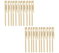 LIGIGWASH 20 Abrazaderas de Bambú para Tubos de Ensayo, Accesorio de Laboratorio Resistente al Calor, Soporte Ligero para Química y Equipo de Experimentos, Paquete de 20 Piezas