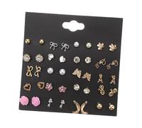 LIGIGWASH 20 Pares Of Snowflake Earrings Set Alloy Pearl Earrings For Various Occasions Friends