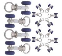 LIGIGWASH 20 Piezas Rodillo Deslizante para Curtain Rail de Acero Inoxidable Ruedas Guía Dobles, Fácil Instalación y Resistente al Clima para Estudios y Oficinas