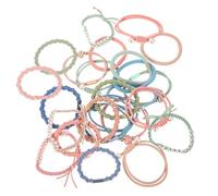 LIGIGWASH 20 piezas Unidades de Coleteros Elásticos con Perlas Trenzadas Accesorios de Moda para Peinados Resistentes y Flexibles para Fiestas y Diario