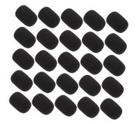LIGIGWASH 25 piezas Cubiertas para Micrófono de Solapa Protector de Ruido para Micrófono de Cuello Parabrisas Negro Reemplazo Práctico y Duradero