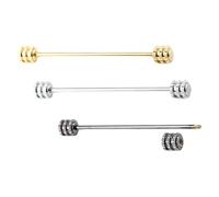 LIGIGWASH 3 piezas Pins para Cuello de Camisa Hombre Broche Barra para Solapa Accesorios de Traje Tuxedo Plata y Negro Fácil Uso para Bodas y Eventos Elegantes