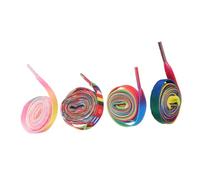 LIGIGWASH 4 Piezas Cordones Planos de Poliéster Coloridos para Zapatillas Accesorios de Casual para Zapatillas Deportivas Color Aleatorio