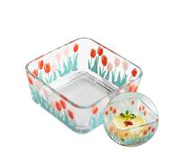 LIGIGWASH 4 Piezas Cuencos de Vidrio Transparentes para Postres y Ensaladas Suministros de Cocina Diseño Elegante Fáciles de Limpiar Aptos para Frutas y Vegetales