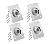 LIGIGWASH 4 Piezas de Conectores de 6.35Mm para Guitarra Eléctrica Placa Cuadrada Resistente Accesorios Duraderos para Electrónica de